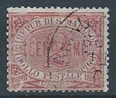 1894-99 SAN MARINO USATO CIFRA 2 CENT - RR13942 - Usados