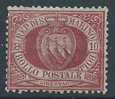 1894-99 SAN MARINO USATO STEMMA 10 CENT - RR13941 - Usados