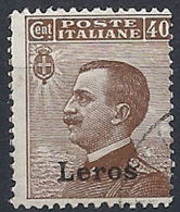 1912 EGEO LERO USATO EFFIGIE 40 CENT - RR12392 - Egée (Lero)