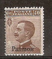 1912 EGEO PATMO EFFIGIE 40 CENT MNH ** - RR5649 - Egeo (Patmo)