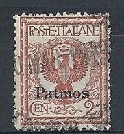 1912 EGEO PATMO USATO 2 CENT - RR7833 - Egeo (Patmo)