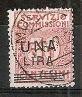 1925 REGNO USATO SERVIZIO COMMISSIONI 1 LIRA SU 30 C 7764 - Tax On Money Orders