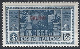 1932 EGEO CALINO GARIBALDI 1,25 LIRE MH * - RR12388 - Egeo (Calino)