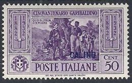 1932 EGEO CALINO GARIBALDI 50 CENT MH * - RR12388 - Ägäis (Calino)