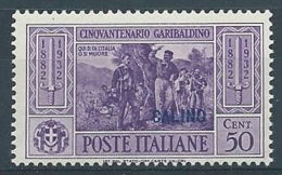 1932 EGEO CALINO GARIBALDI 50 CENT MH * - RR4479 - Ägäis (Calino)