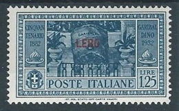 1932 EGEO LERO GARIBALDI 1,25 LIRE MH * - RR13586 - Egée (Lero)
