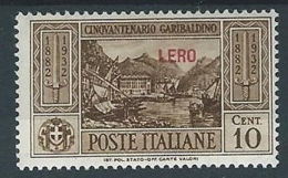 1932 EGEO LERO GARIBALDI 10 CENT MH * - RR13587-2 - Egée (Lero)