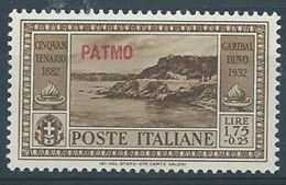 1932 EGEO PATMO GARIBALDI 1,75 LIRE MH * - RR4486 - Egeo (Patmo)