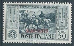 1932 EGEO SCARPANTO GARIBALDI 30 CENT MH * - RR4489 - Egée (Scarpanto)