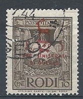 1944 EGEO OCCUPAZIONE TEDESCA USATO SINISTRATI 10 C - RR7824-2 - Egée (Occ. Allemande)