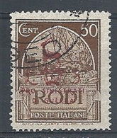 1944 EGEO OCCUPAZIONE TEDESCA USATO SINISTRATI 50 C - RR7825-5 - Egée (Occ. Allemande)