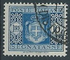 1945 LUOGOTENENZA USATO SEGNATASSE RUOTA 10 LIRE - RR13820-9 - Strafport