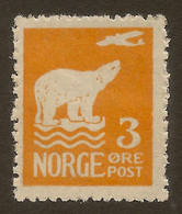 NORWAY 1925 3o Orange Air SG 168 UNHM #LF36 - Unused Stamps