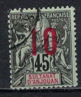 ANJOUAN         N°  YVERT     27     ( 4 )      OBLITERE       ( O   1/40 ) - Used Stamps