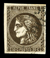 O N°47, 30c Brun Foncé, Frais Et TB (signé Brun)  Qualité: O  Cote: 350 Euros - 1870 Ausgabe Bordeaux