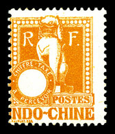 ** INDOCHINE Taxe, N°36b, Sans Indication De La Valeur. SUP (certificat)  Qualité: **  Cote: 1105 Euros - Unused Stamps