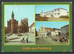 Deutschland DDR Ansichtskarte PERLEBERG Nach Estland Gesendet, Mit Briefmarke - Perleberg