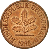 Monnaie, République Fédérale Allemande, 2 Pfennig, 1988, Karlsruhe, TTB - 2 Pfennig