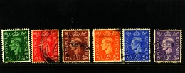 GREAT BRITAIN - 1941-42  KGVI  LIGHT COLOURS  SET  FINE USED - Oblitérés