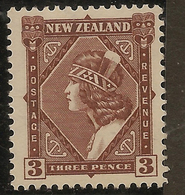 NZ 1935 3d Maori Girl SG 581 HM #OA15 - Nuevos