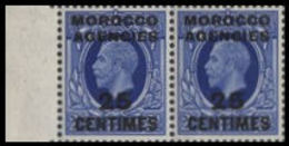 MOROCCO AGENCIES-FRENCH 1924+ 2½d Um. OVPT:25c PAIR MARG. - Morocco Agencies / Tangier (...-1958)