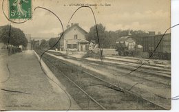 CPA . D23.  AUZANCES. La Gare. LUQUET PHOTO Bellegarde - Auzances