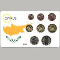 CYPRUS 2016 COMPLETE EURO COINS SET UNC IN NICE PACKING - Cyprus