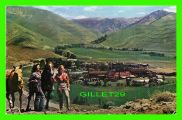 SUN BALLEY, ID - VIEW OF THE VALLEY FROM PENNY MOUNTAIN - ANIMATED - TRAVEL IN 1955 - WESTERN SALES CO - - Autres & Non Classés