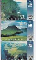 Faroe Islands, OD-001 - 003,  Set Of 3, Vágseiði, Viðareiði, Ambadalur, 2 Scans. - Féroé (Iles)