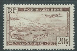 Algérie P. A. N° 4A  X  Avion Survolant La Rade D'Alger, 20 F Brun Variété Type II Trace De Charnière Sinon TB - Poste Aérienne