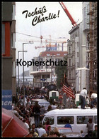 ÄLTERE POSTKARTE BERLIN TSCHÜSS CHECKPOINT CHARLIE ABTRANSPORT 22.06.1990 BERLINER MAUER LE MUR THE WALL American Flag - Berlin Wall