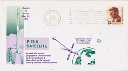 USA 1976 Satellite P-76-5 Launched By Scout Commemoraitve Cover - América Del Norte