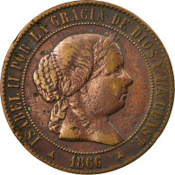Monnaie, Espagne, Isabel II, 5 Centimos, 1866, Madrid, TTB, Cuivre, KM:635.4 - First Minting