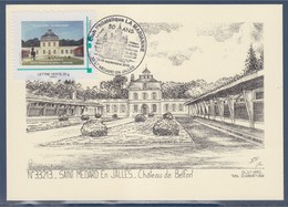 Château De Belfort Saint Médard En Jalles Gironde 50 Ans Club Philatélique La Marianne 15-16.9.18 Cadre Philaposte LV - Storia Postale