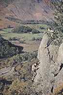 Postcard Climbing In Borrowdale Cumberland Rock Climb Called Fleur De Lys My Ref  B23134 - Climbing