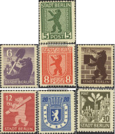 Soviet Zone (all.cast.) 1B-7B (complete Issue) Pierced Instead Dentate Unmounted Mint / Never Hinged 1945 Berlin Bar - Berlin & Brandebourg