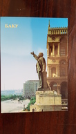 AZERBAIJAN  - Old Postcard - BAKU. GOVERNMENT HOUSE. LENIN MONUMENT  - 1985 - Azerbeidzjan