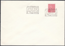 Finland 1969 - National Championships In Skiing In Jyväskylä - Commemorative Postmark 21.2.1969 - Briefe U. Dokumente