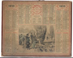 CALENDRIER De 1899 - Format 26 X 21 Cm - Big : ...-1900