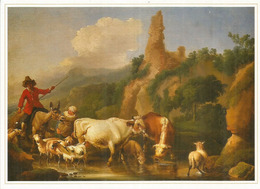 ''Le Troupeau'', Par Johann Heinrich Roos,  Musée Des Beaux-Arts De BAKU, CP Neuve 20 X 14 Cm - Azerbeidzjan