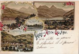 GRUSS AUS ARTH-GOLDAU → Wunderschöne Mehrbild-Litho Ca.1900 - Arth