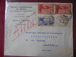 Lettre Du Maroc De 1939 A Destination De Caen - Covers & Documents