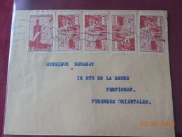 Lettre Du Maroc De 1949 A Destination De Perpignan - Covers & Documents