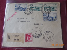 Lettre Du Maroc De 1952 A Destination De Paris (en Recommande) - Covers & Documents