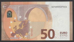 50 EURO ITALIA  SC  S012  Ch. "09"  - DRAGHI   UNC - 50 Euro