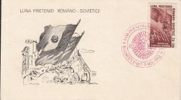 ROMANIAN-SOVIET FRIENDSHIP, FLAGS, TRACTOR, SPECIAL COVER, 1950, ROMANIA - Lettres & Documents