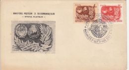 ROMANIAN-SOVIET FRIENDSHIP, COAT OF ARMS, SPECIAL COVER, 1951, ROMANIA - Covers & Documents
