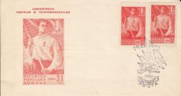 INTERNATIONAL WORKERS' DAY, MAY 1ST, SPECIAL COVER, 1950, ROMANIA - Covers & Documents