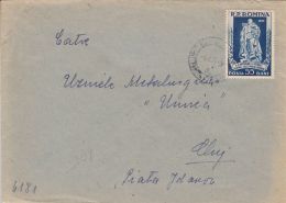 VICTORY OVER GERMAN FASCISM, END OF WW2, STAMP ON COVER, 1955, ROMANIA - Cartas & Documentos
