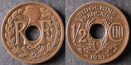 INDOCHINE  1/2 Cent 1937   INDO CHINA  FRANCE  PORT OFFERT - Vietnam